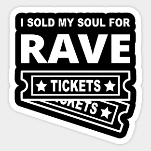 EDM Rave Tickets Sticker